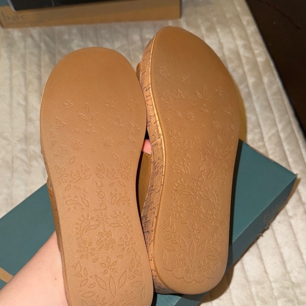 b.o.c. Women's Brown Wedge Sandals - Picture 7 of 16